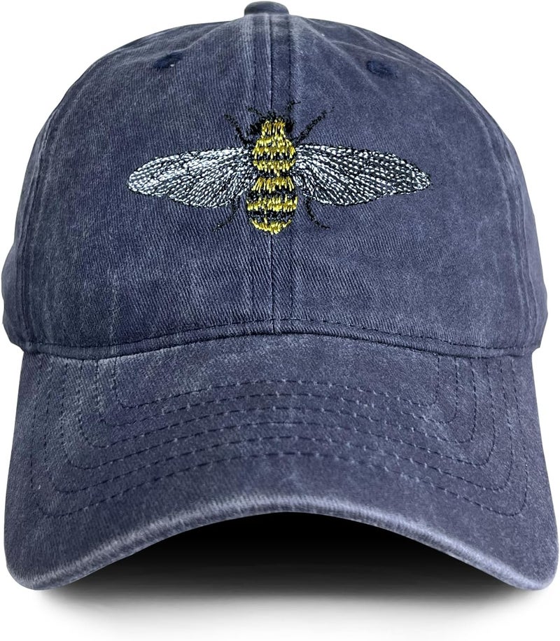 RLQWTKV Flamingo Beach Palm Tree Baseball Hat for Women Men Bees Adjustable Embroidered Cap - Image 1